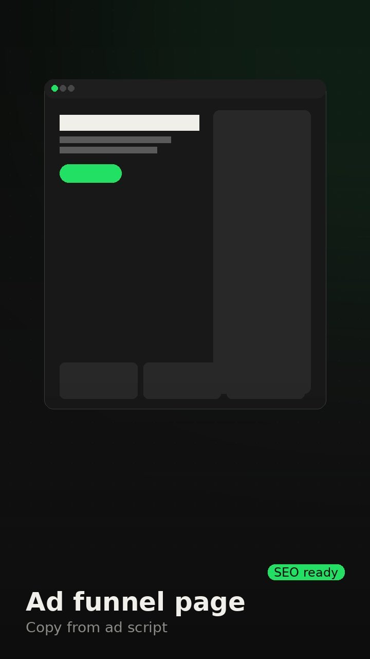AI landing page sample